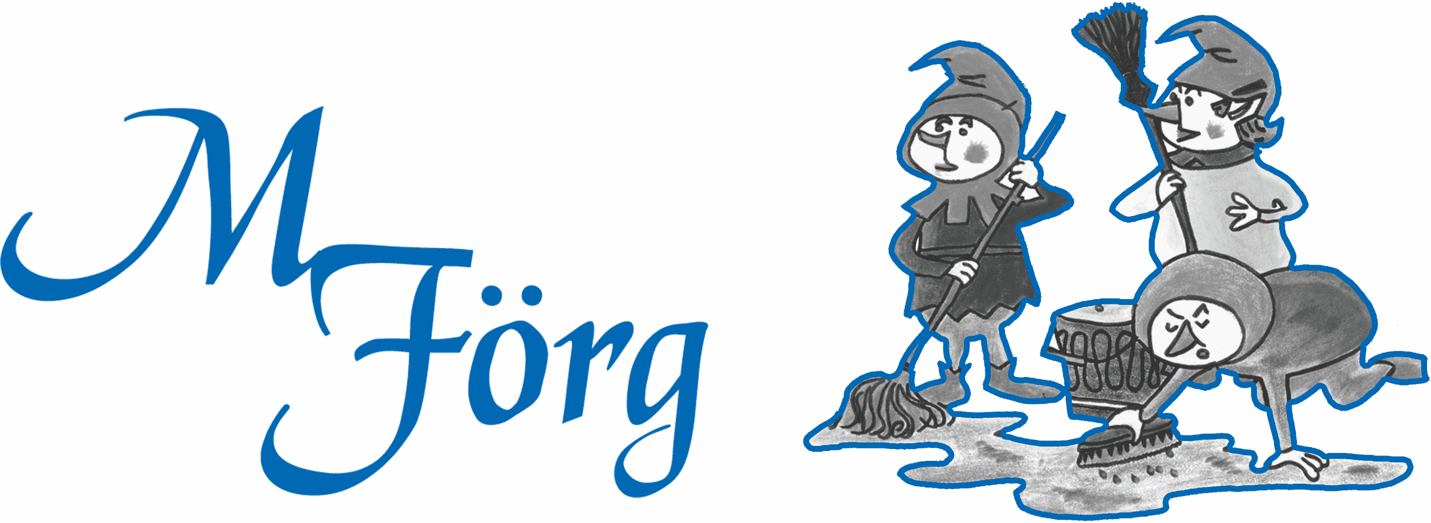 Logo mit Heinzelmännchen Umrandung M Förg